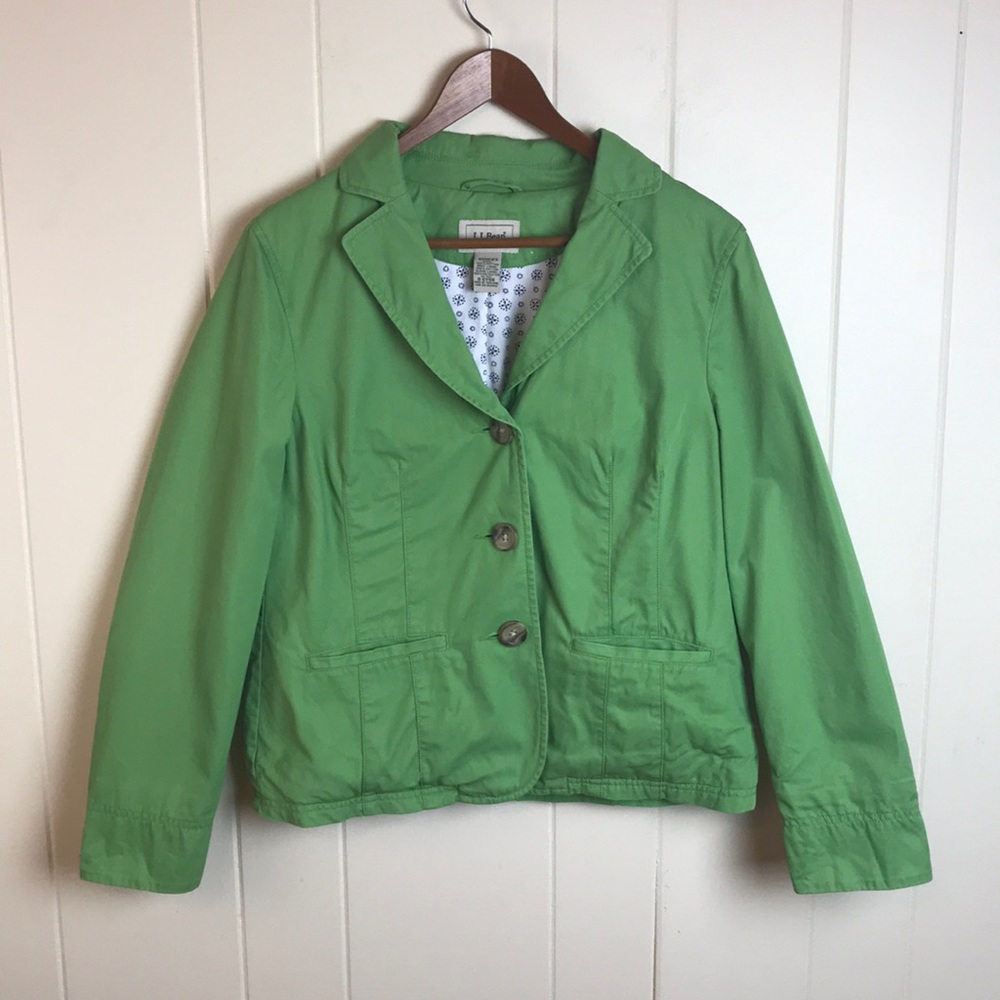 LL Bean Spring Green Blazer - Picture 1 of 4